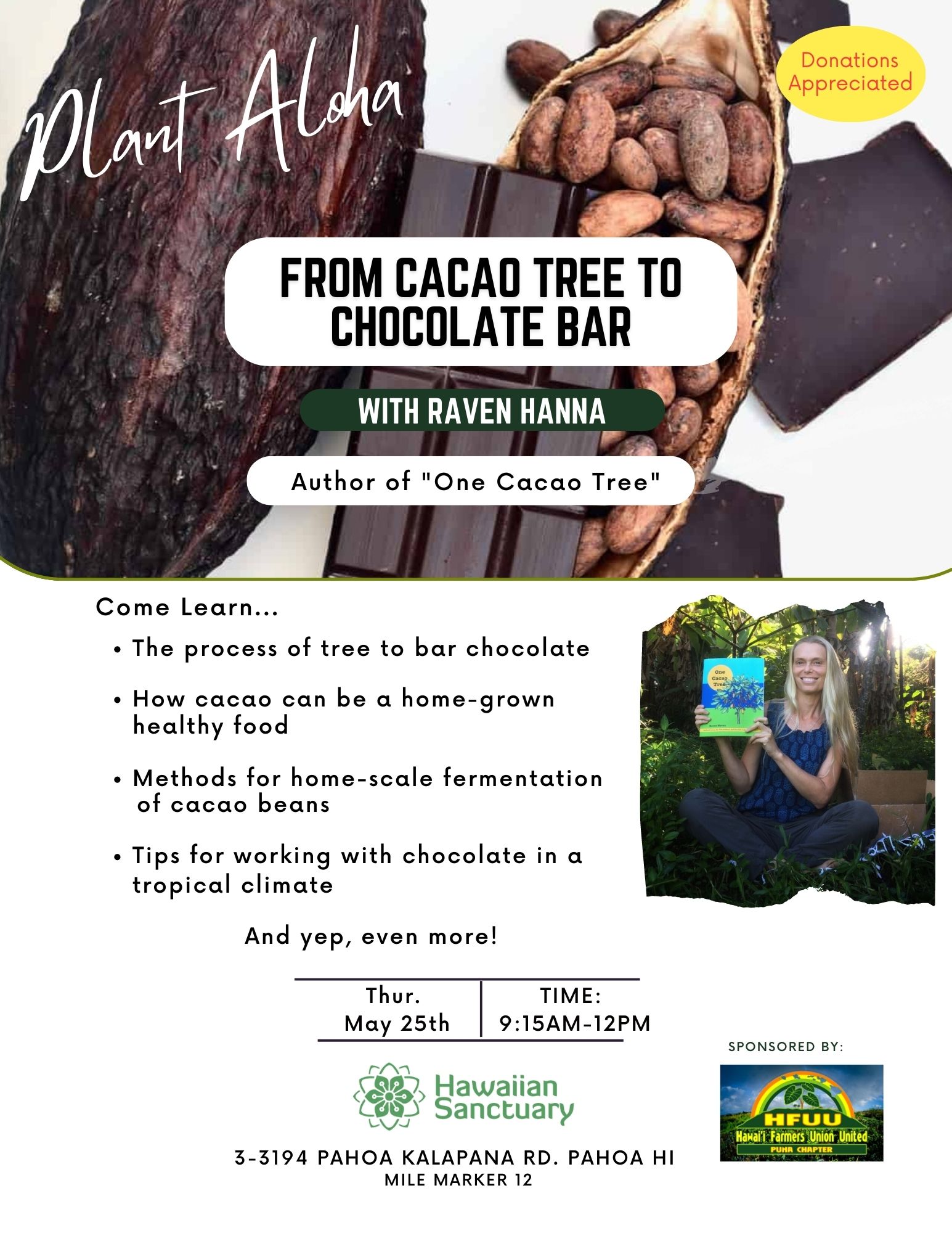 Hawaiian - Who loves chocolate? Join us tomorrow for a special 