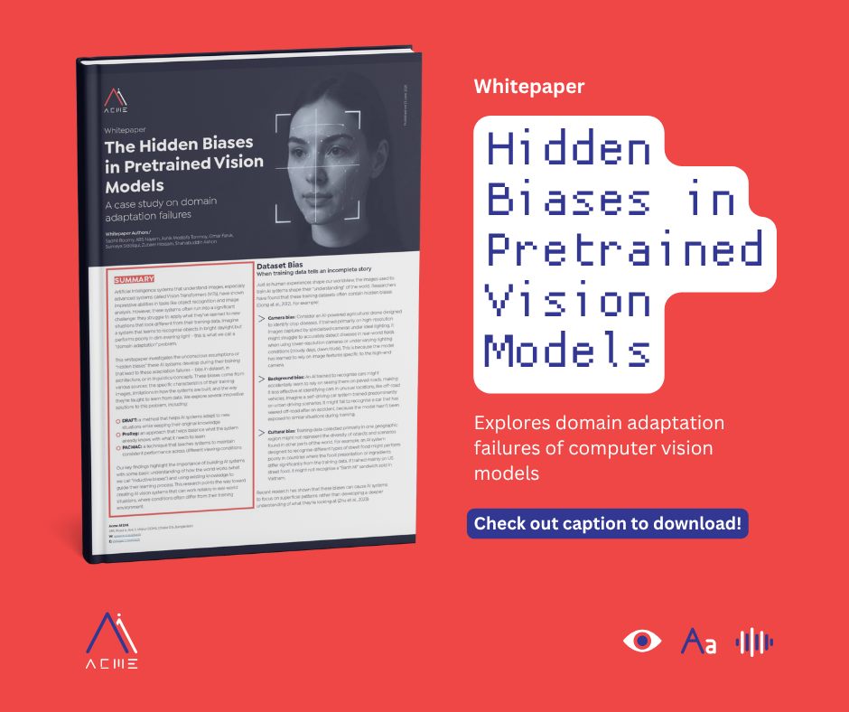 Acme - Why #AI vision systems often #fail in the real-world? 👁️ Our ...