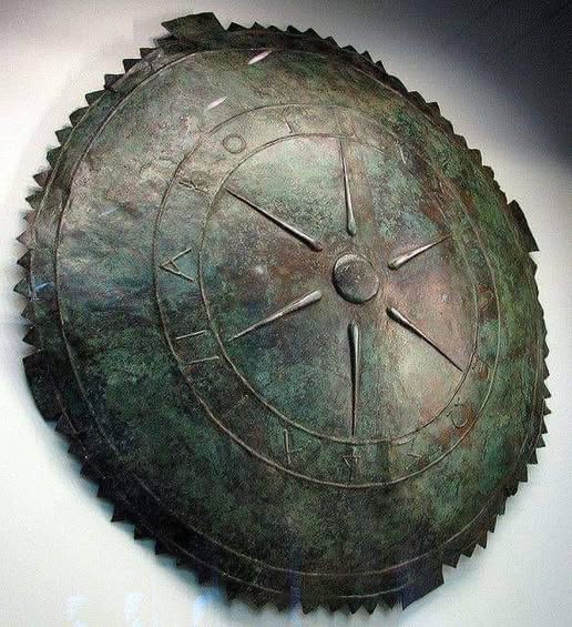 Love - Discover this remarkable Greek bronze shield, crafted in Pontis ...