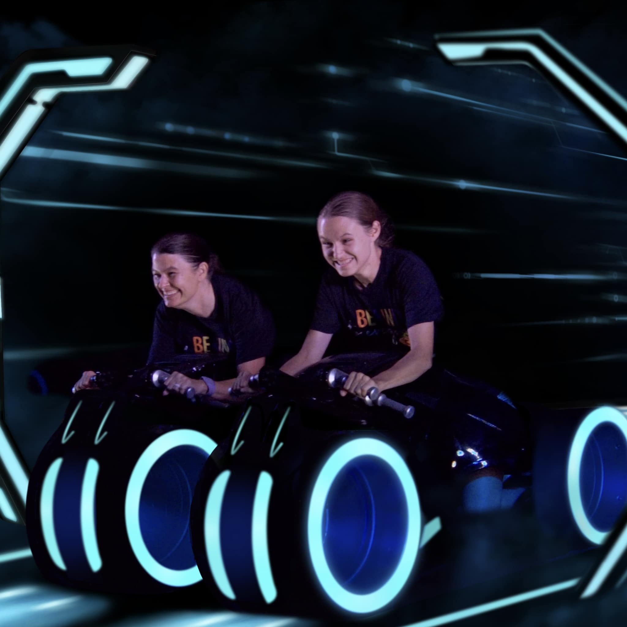 Jordyn's - I love this picture. It’s of Jordyn and I riding Tron today ...