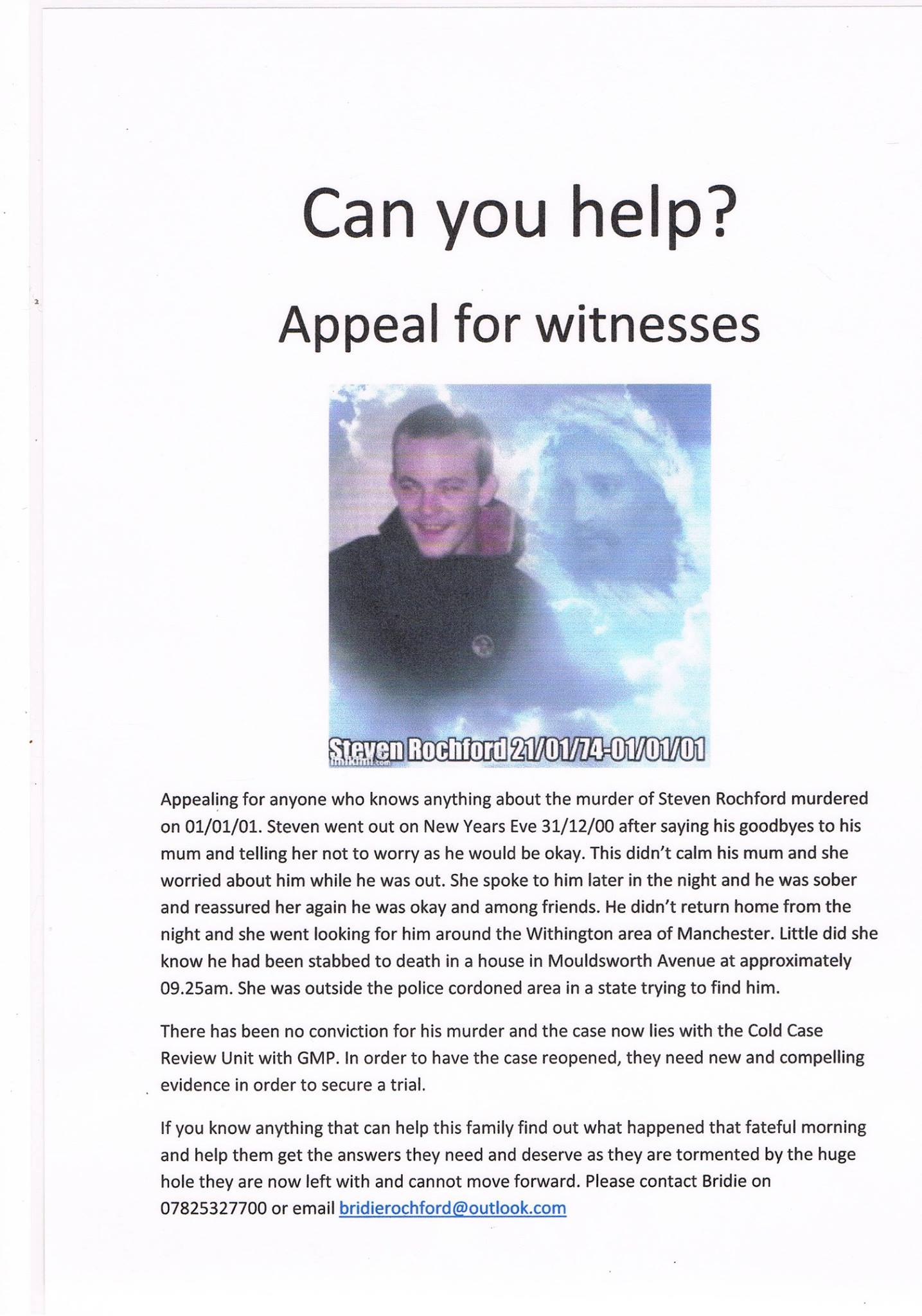 Justice for Steven 'Rocky' Rochford