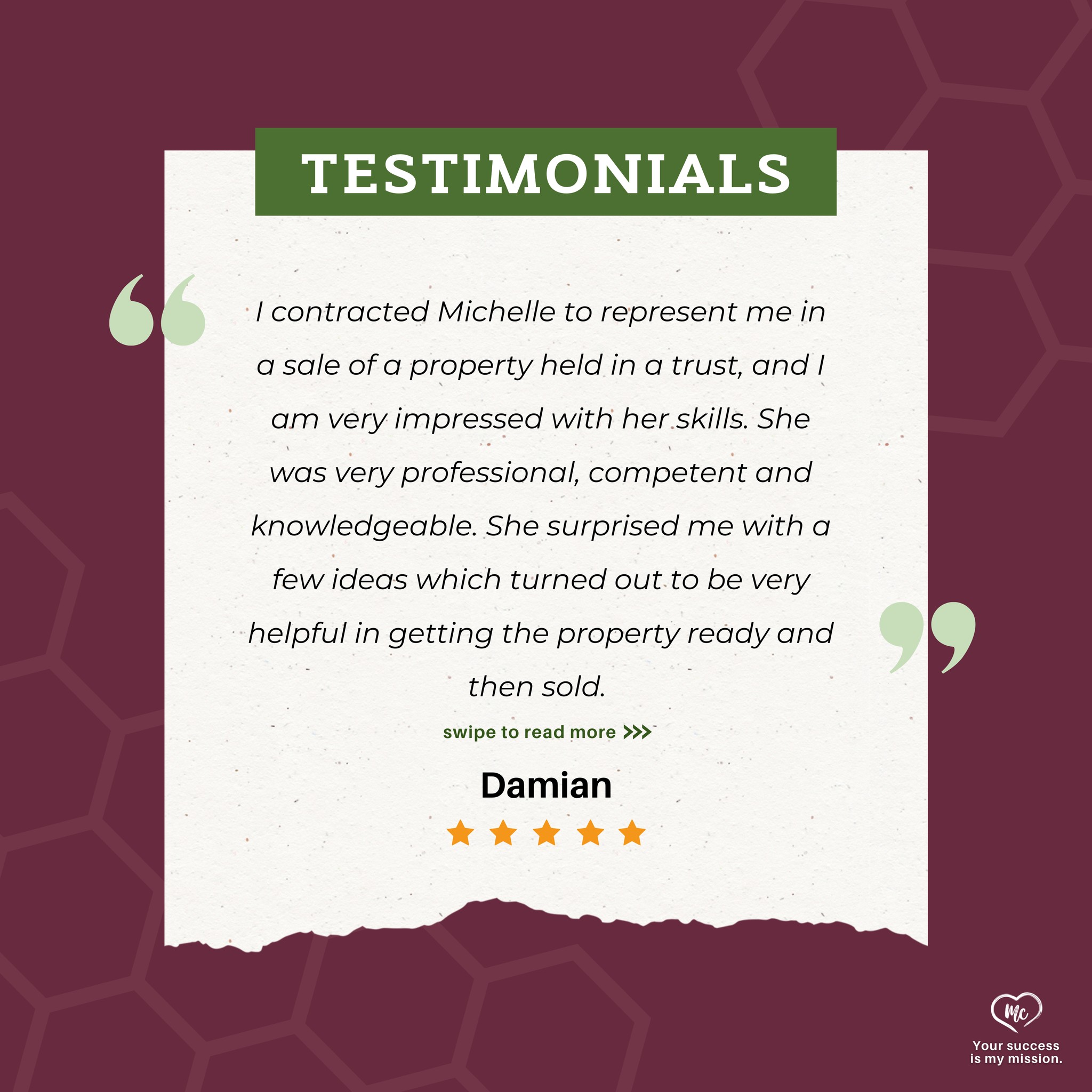 A heartfelt thank you to... - Michelle Colbert, Realtor | Facebook