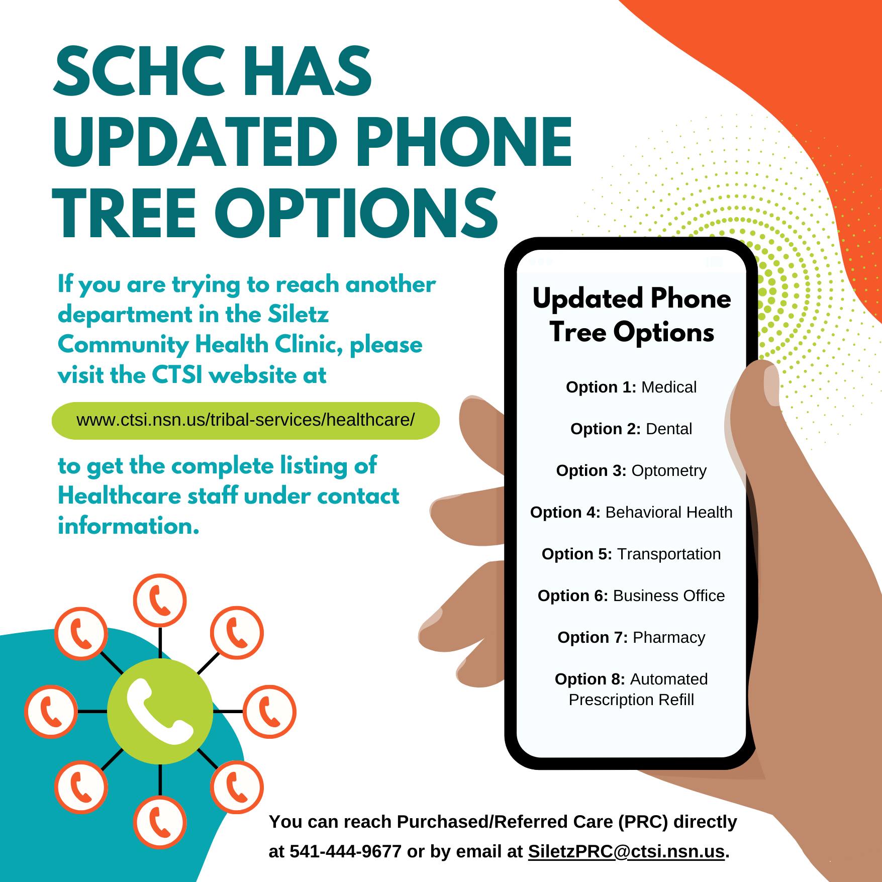 SCHC Has Updated Phone Tree Options... - Siletz Health Clinic