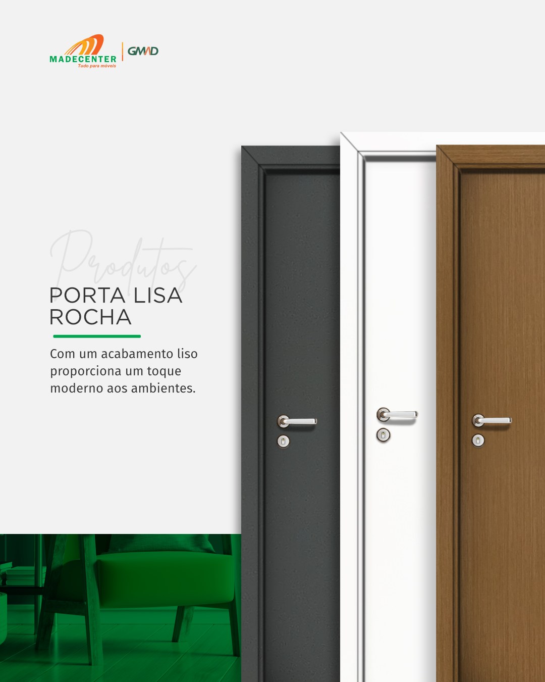 As portas lisas da Rocha,... - Madecenter Tudo para Móveis