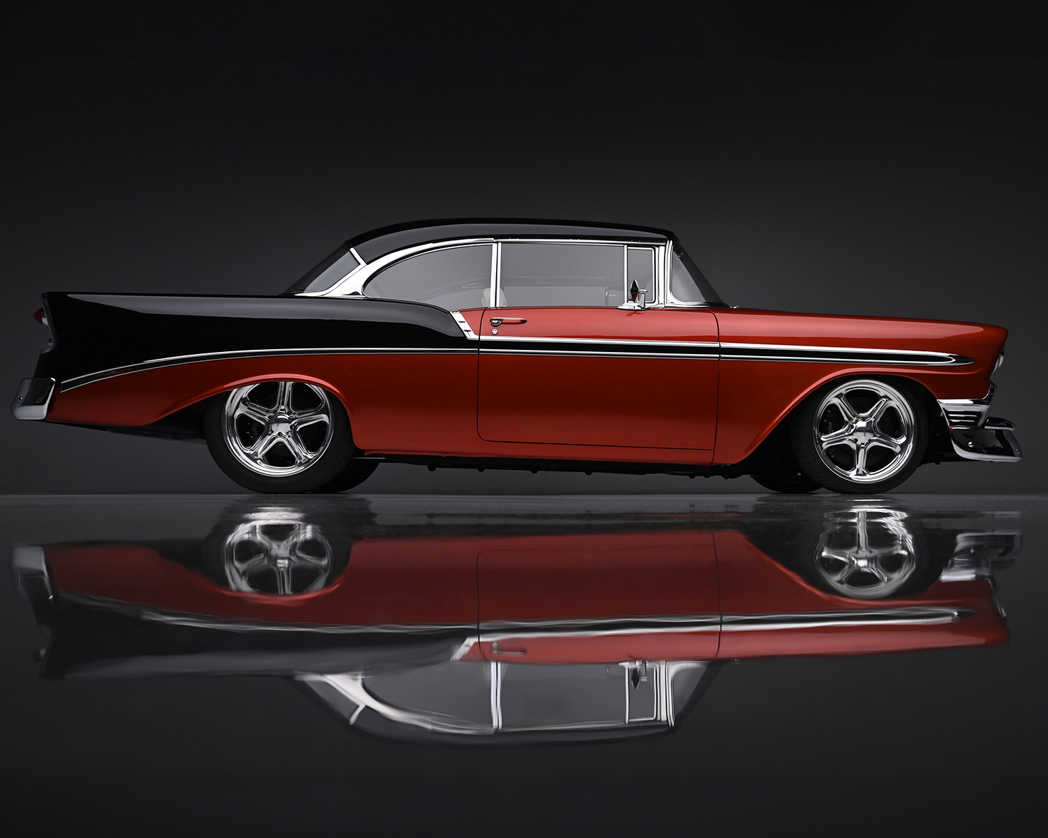 This custom 1956 Chevrolet Bel Air is no standard Tri-Five! Fully 