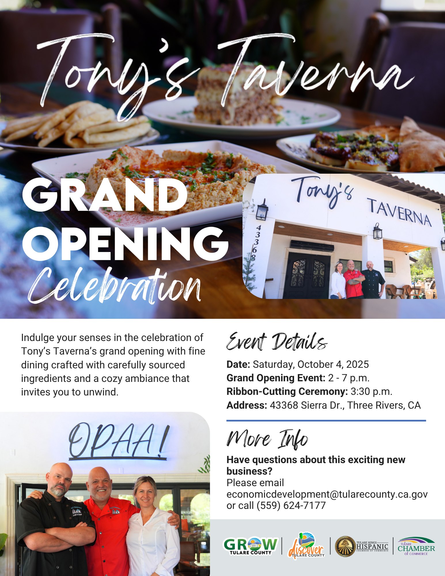 Tony's Taverna | Three Rivers CA