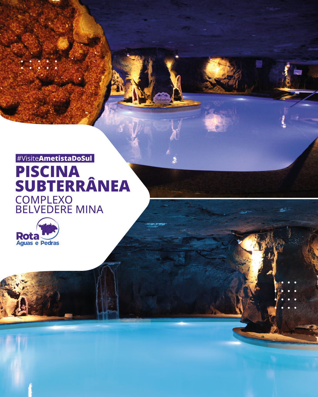 🌌🏊 Piscina Subterrânea de Ametista... - Rota Águas e Pedras | Facebook
