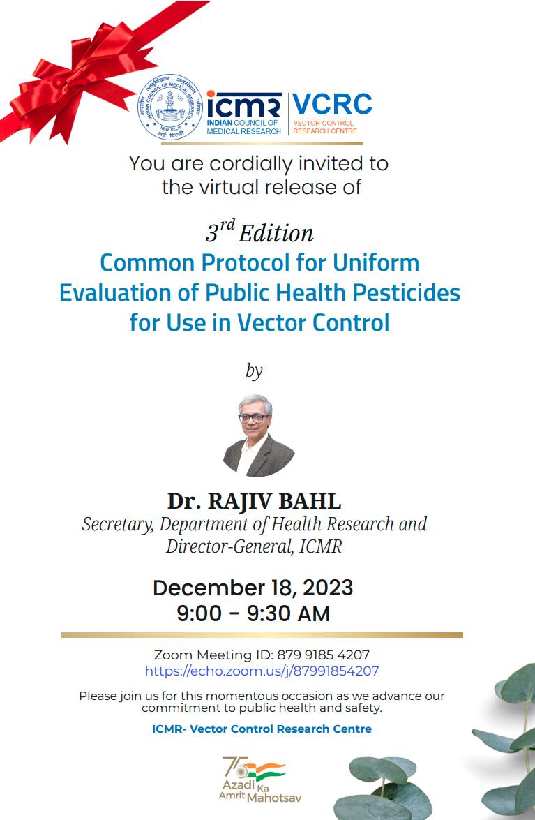 We are... - ICMR-Vector Control Research Centre, Puducherry | Facebook