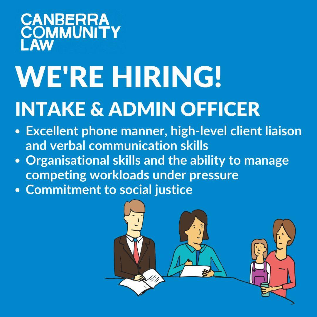 JOB ALERT! Intake and... - Canberra Community Law