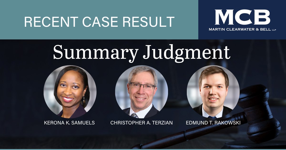 Congratulations to Partner... - Martin Clearwater & Bell LLP