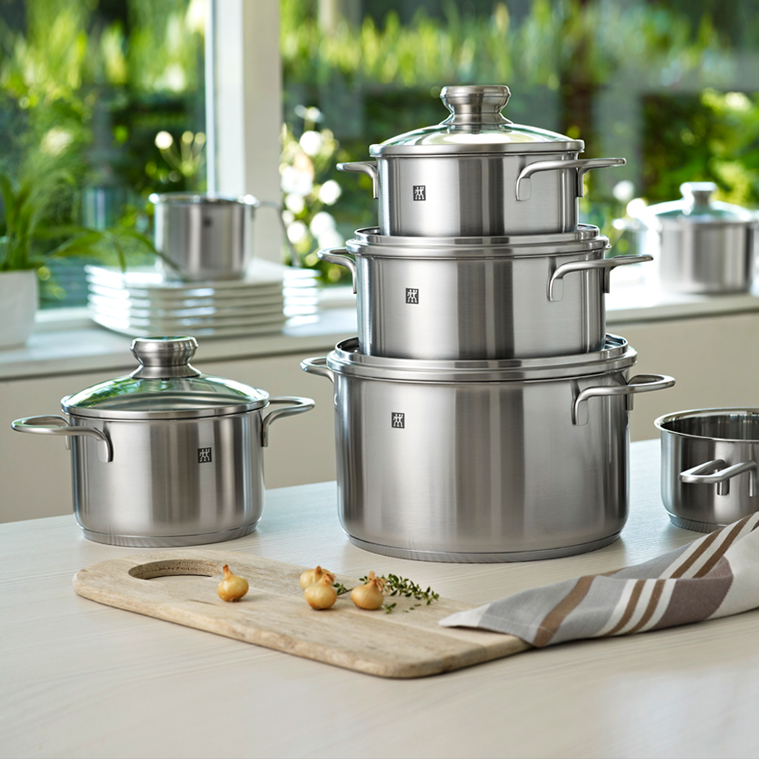 Loja - NOVIDADE NA LETS KIT COM 4 PANELAS AÇO INOX Produzido em aço ...