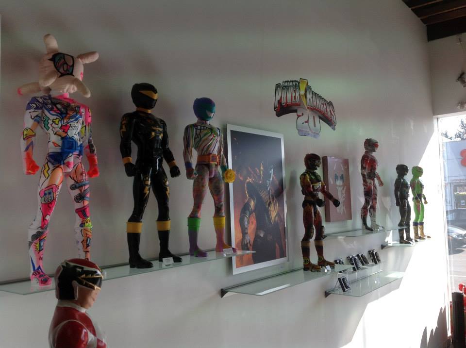 Power Rangers - Power Rangers on display during the Power Rangers “20 ...