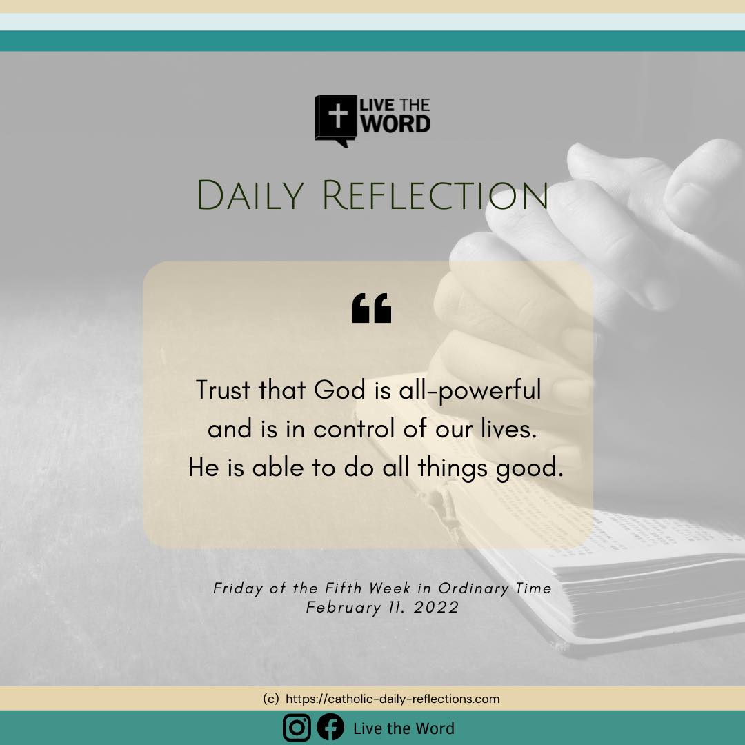 DAILY REFLECTION | February 11,... - Liturgical Bible Study | Facebook