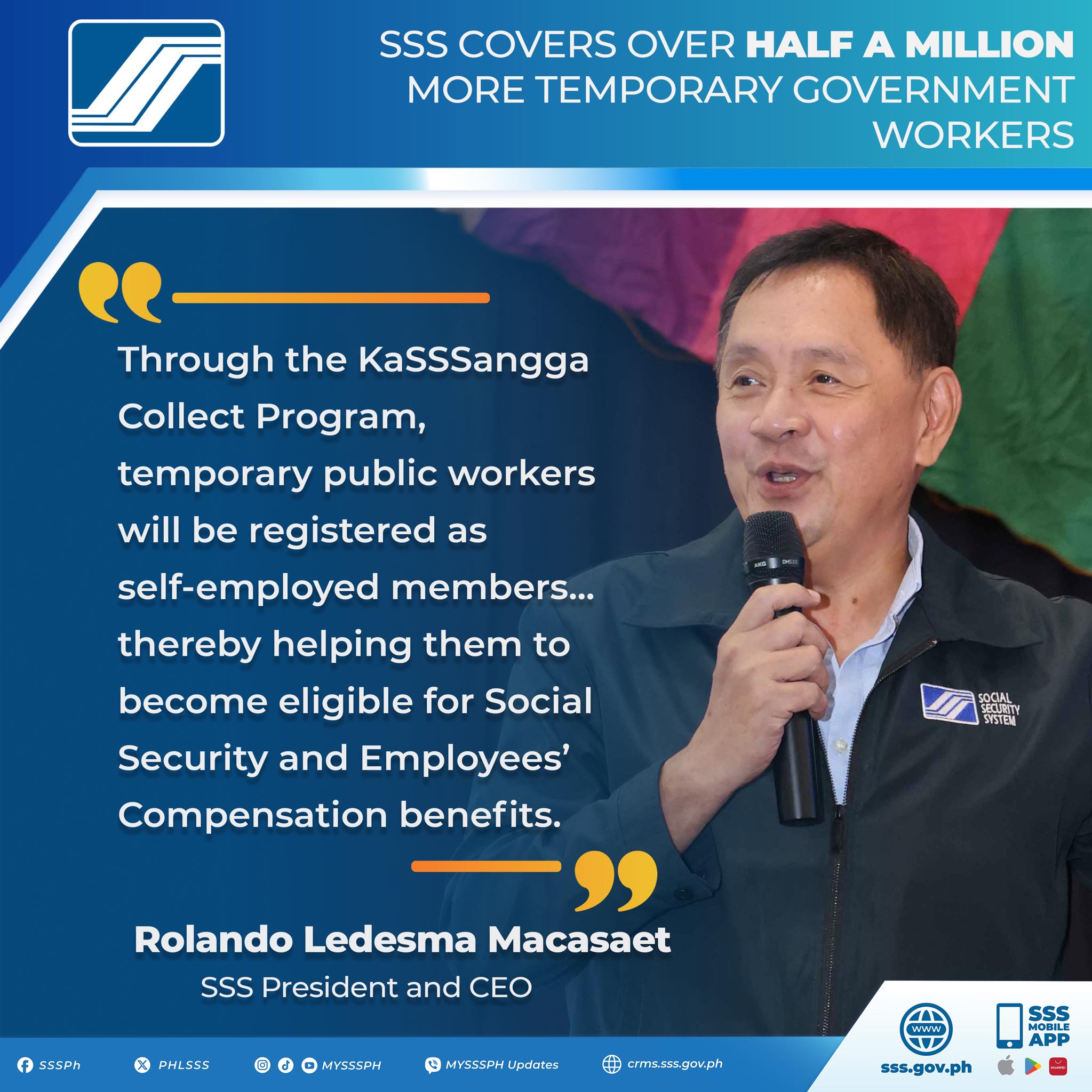 Philippine - ICYMI: SSS President and CEO Rolando Ledesma Macasaet ...