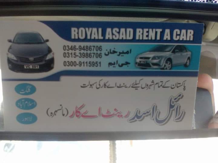 Royal Asad Rent a Car | Pakhwal