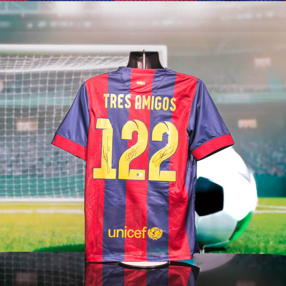 The iconic trio: Messi, Suarez, and Neymar. This 'Tres Amigos