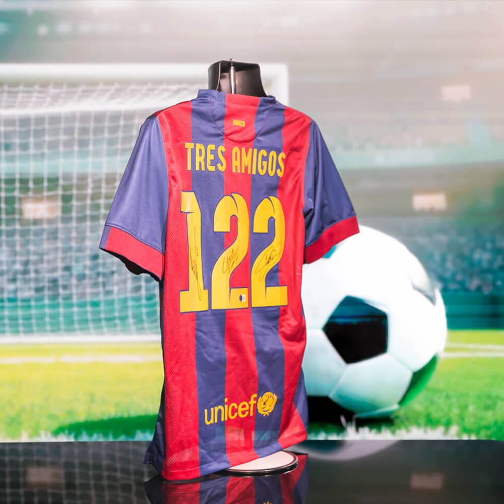 The iconic trio: Messi, Suarez, and Neymar. This 'Tres Amigos