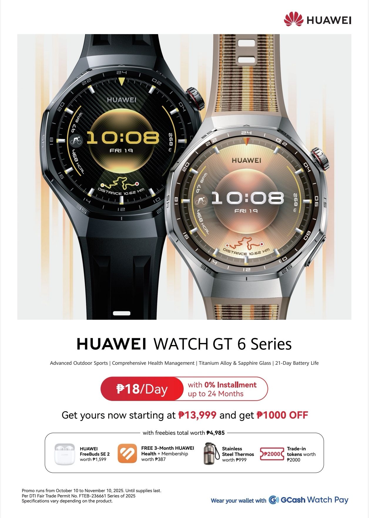 The HONMA × HUAWEI WATCH GT 6 Pro is here—a meticulously crafted