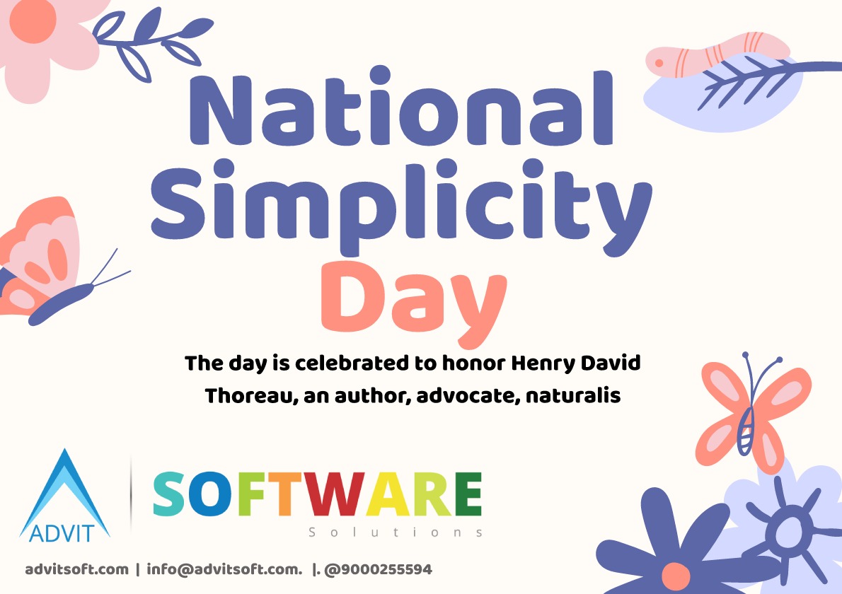 Advit - #National Simplicity Day #NationalSimplicityDay Advit Software ...