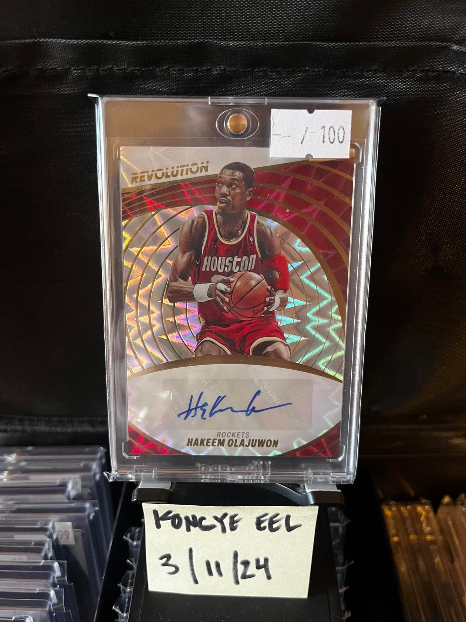 Hakeem Olajuwon Court Kings Legacies Signature-Ruby Card PSA 10