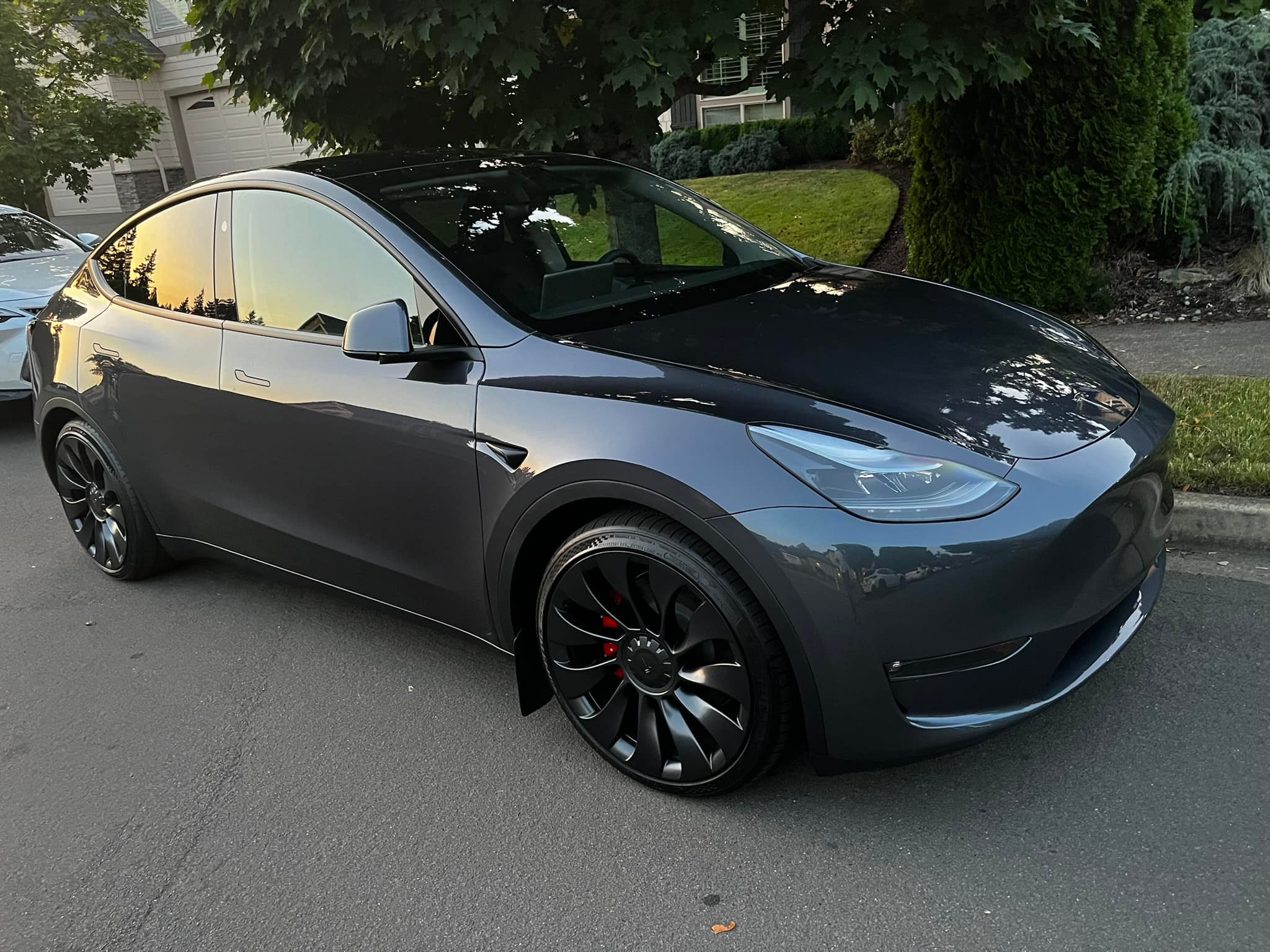 Front Bumper Cover Panel For 2020-2023 Tesla Model Y – Black W/ Park Sensor Holes