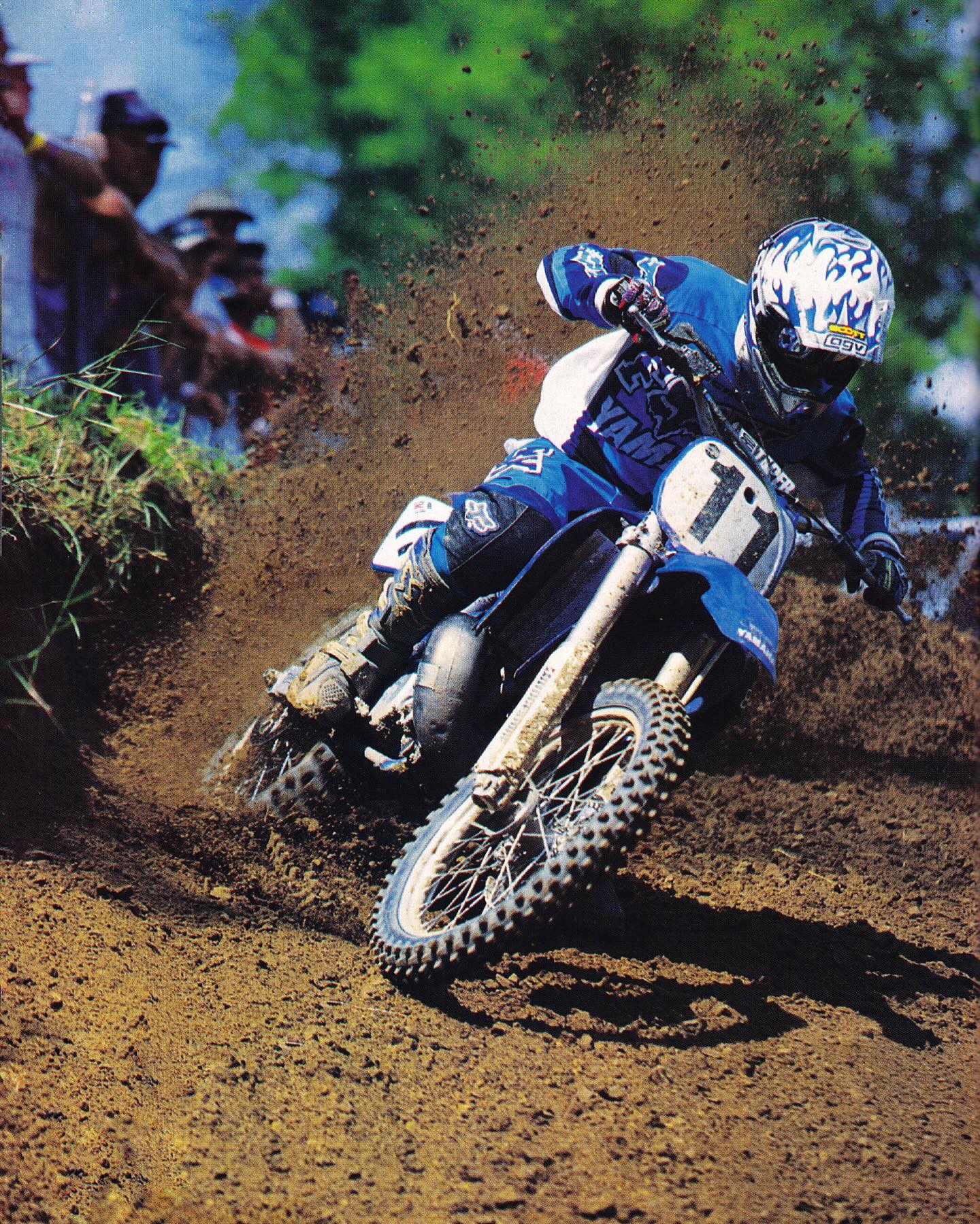 1997 Spring Creek Exra Lusk putting the power down on his Factory