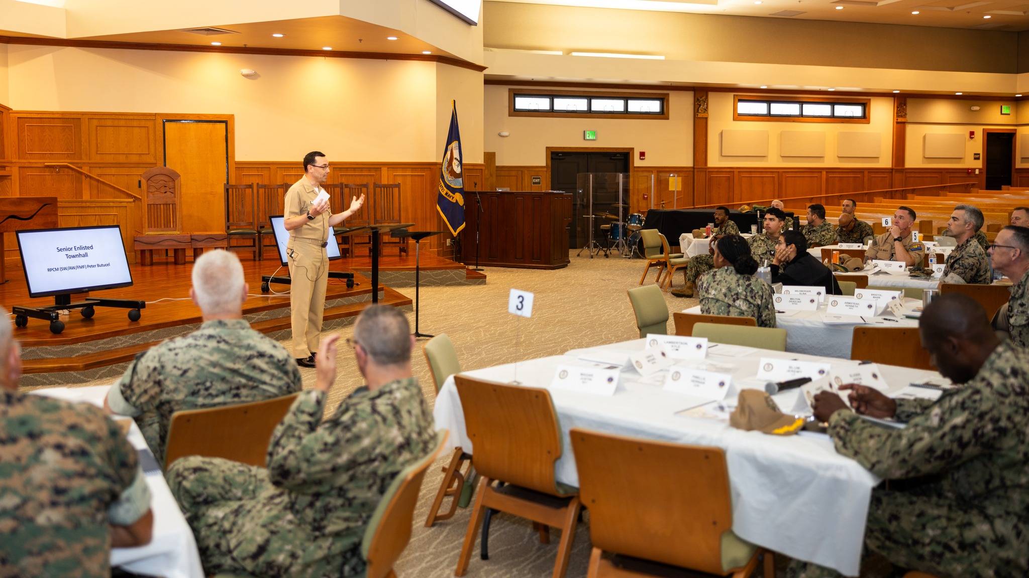 US - U.S. Navy Master Chief Petty Officer Peter Butucel, senior ...