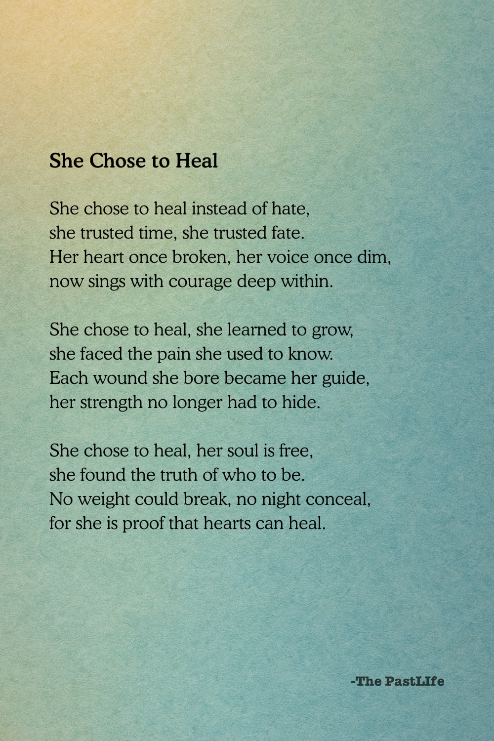 The PastLife - She Chose to Heal 🥰 #personalreflection #thepastlife # ...