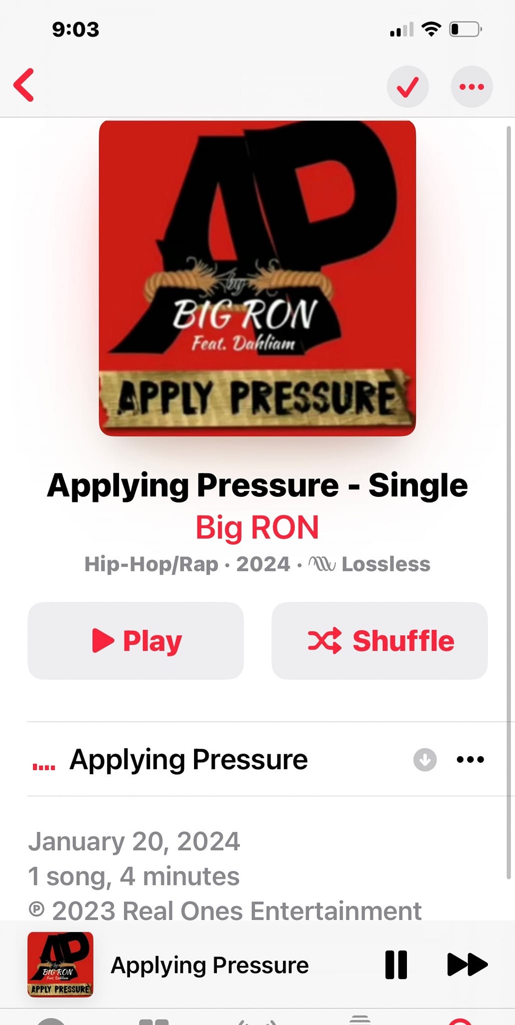 Applying Pressure from Big RON... - Real Ones Entertainment