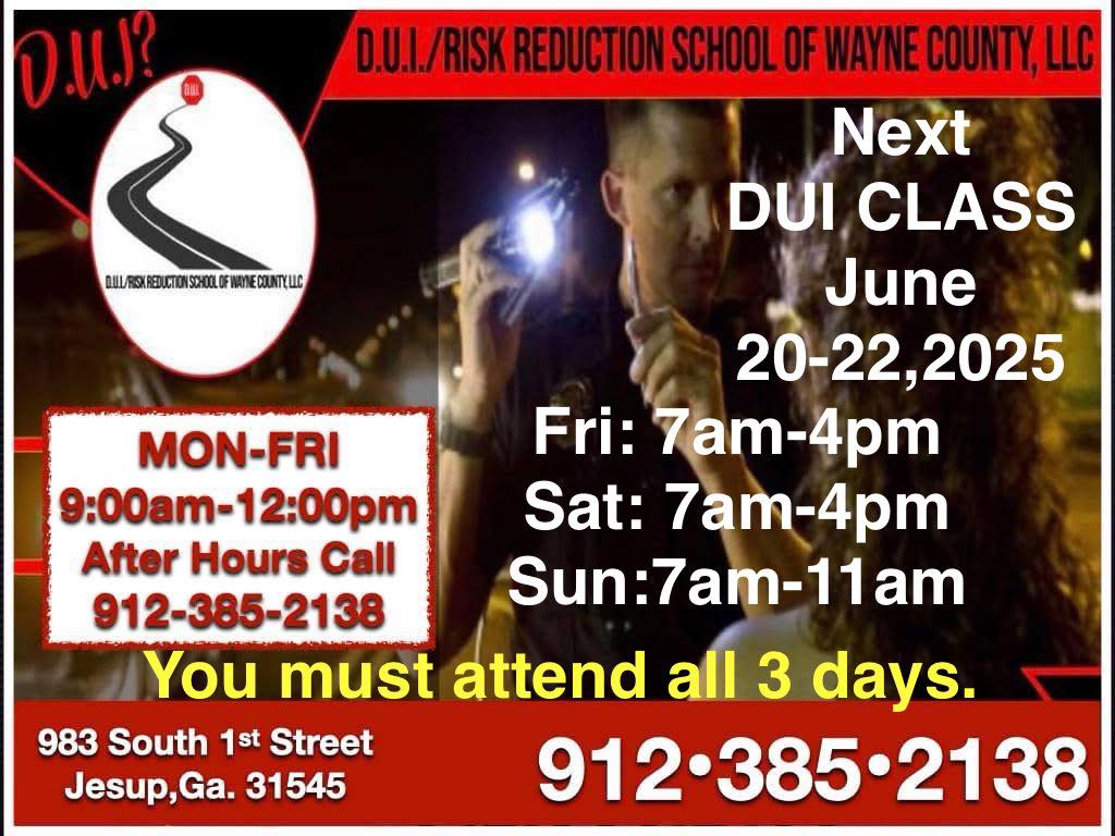 DUI/Risk Reduction School of Wayne County, LLC | Jesup GA