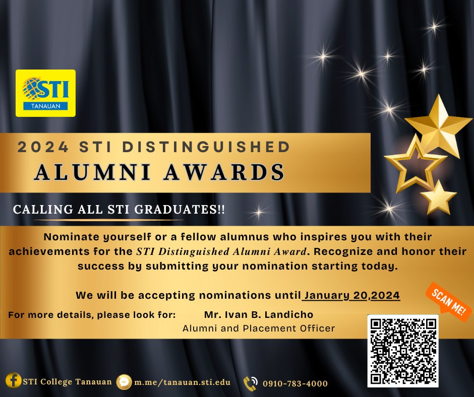 Nominations are open for the... - STI College Tanauan