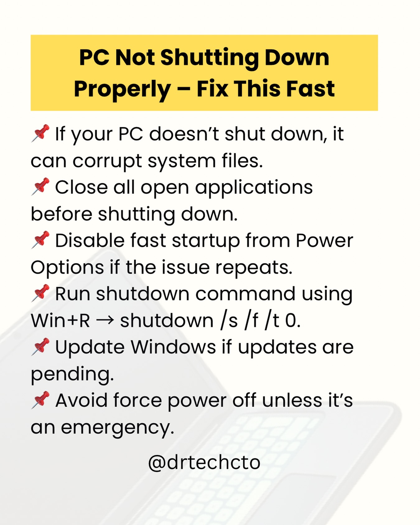Techoilyas - PC Not Shutting Down Properly – Fix This Fast If your PC ...