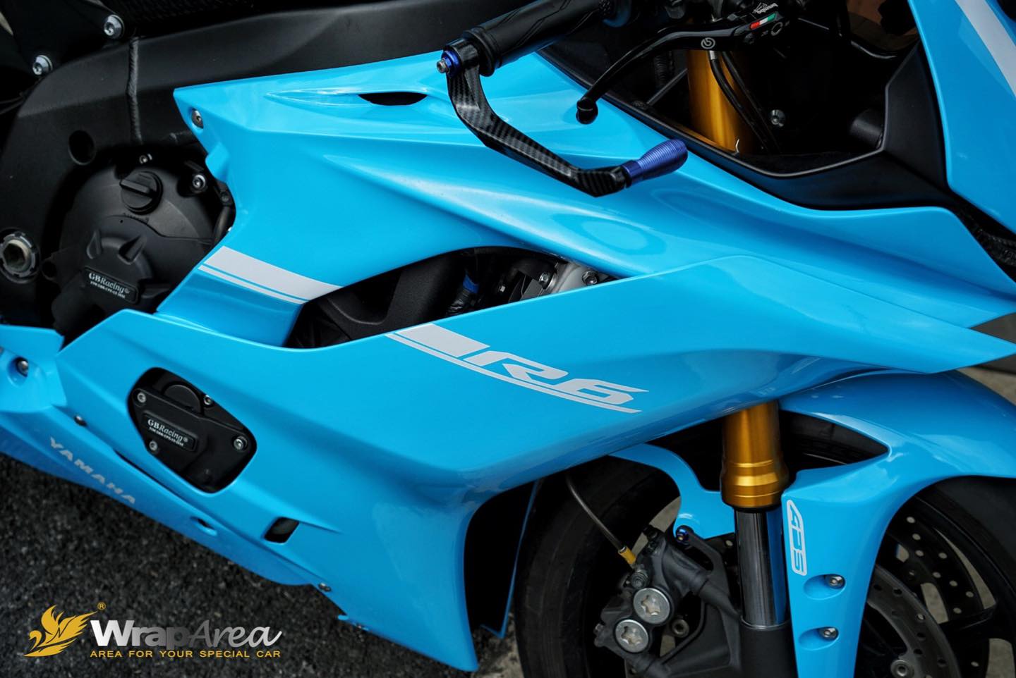 Color : WrapArea Ultra Gloss Ice Blue 🇺🇸 Bike model : Yamaha R6 ...