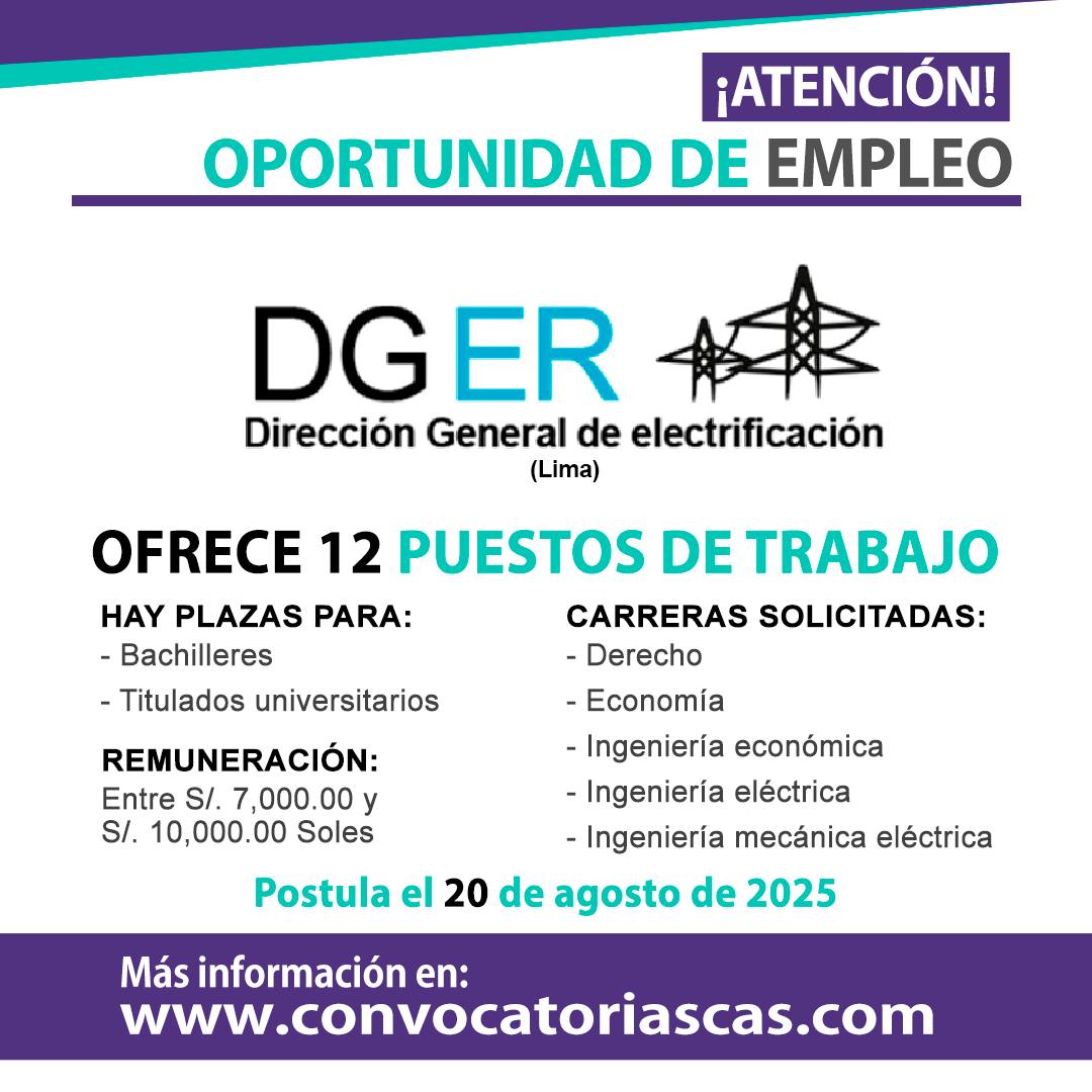 Convocatorias - 🛑📣Atención | ((🔴)) Oportunidad Laboral ELECTRIFICACION ...
