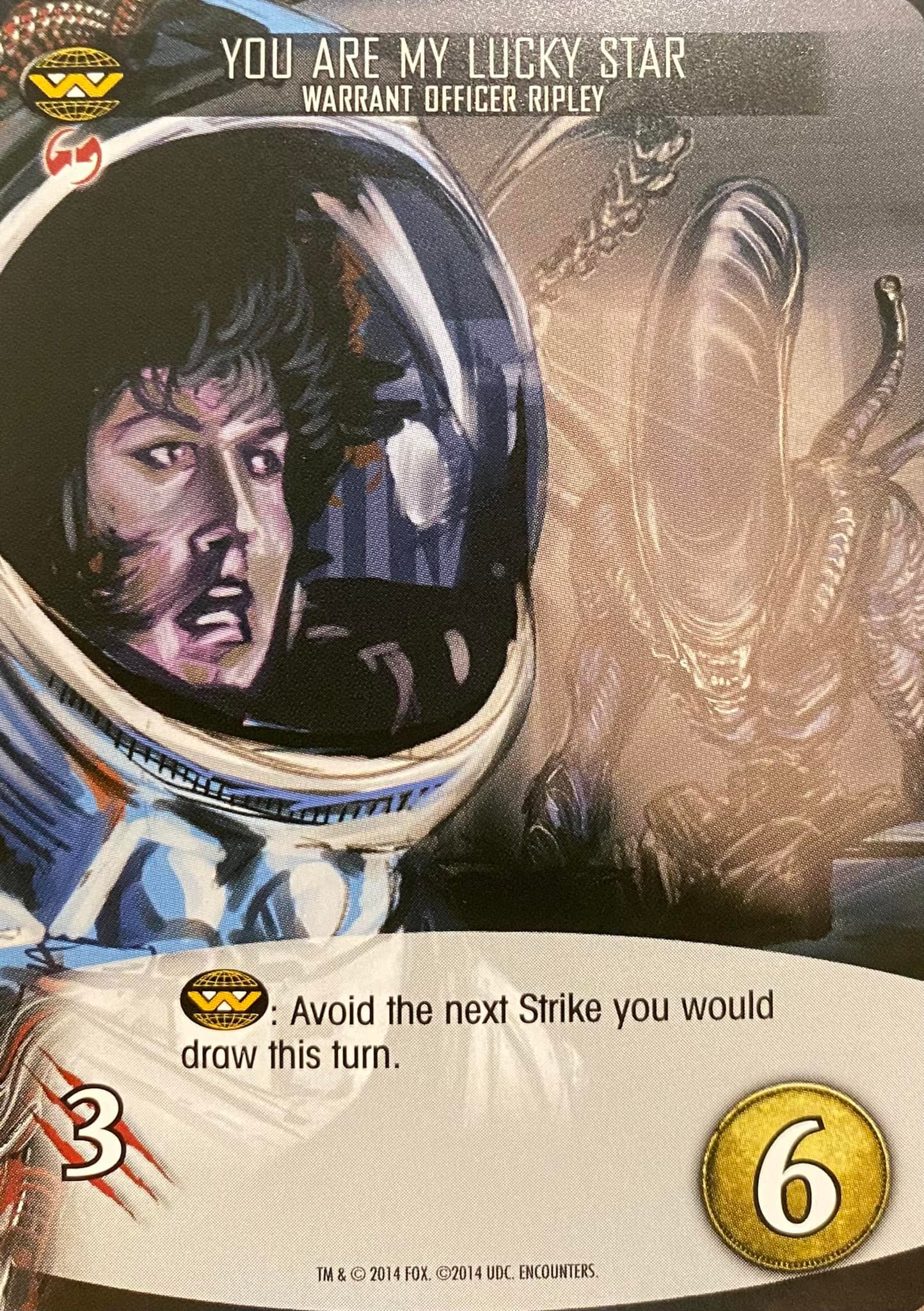 Some Alien-themed cards from the Legendary Encounters Alien deck