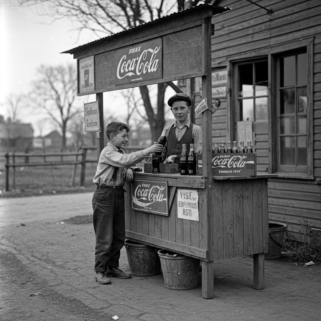 Coca-cola roadside stand during great depression