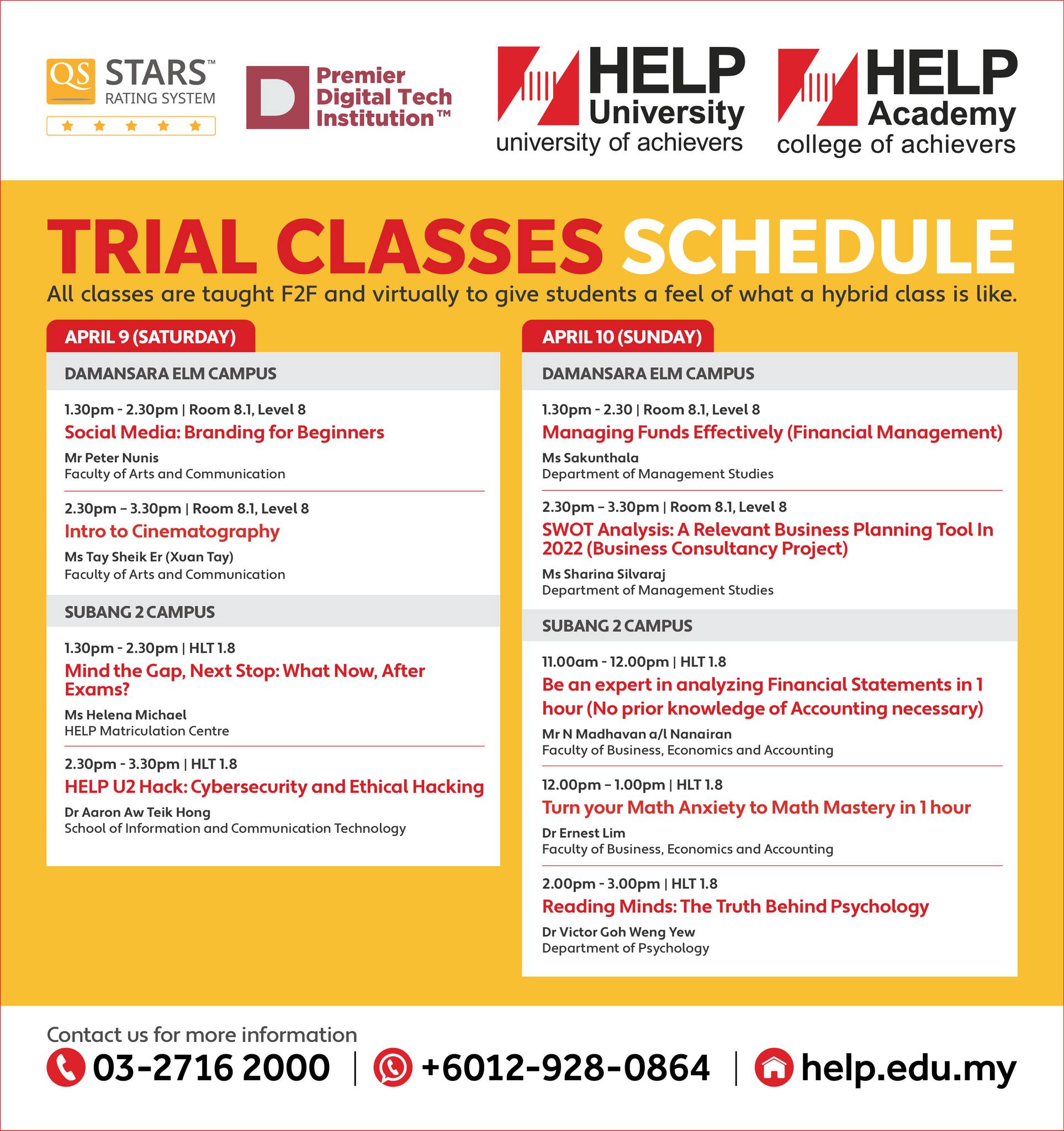 HELP University - Enjoy our trial classes and get a feel... | Facebook