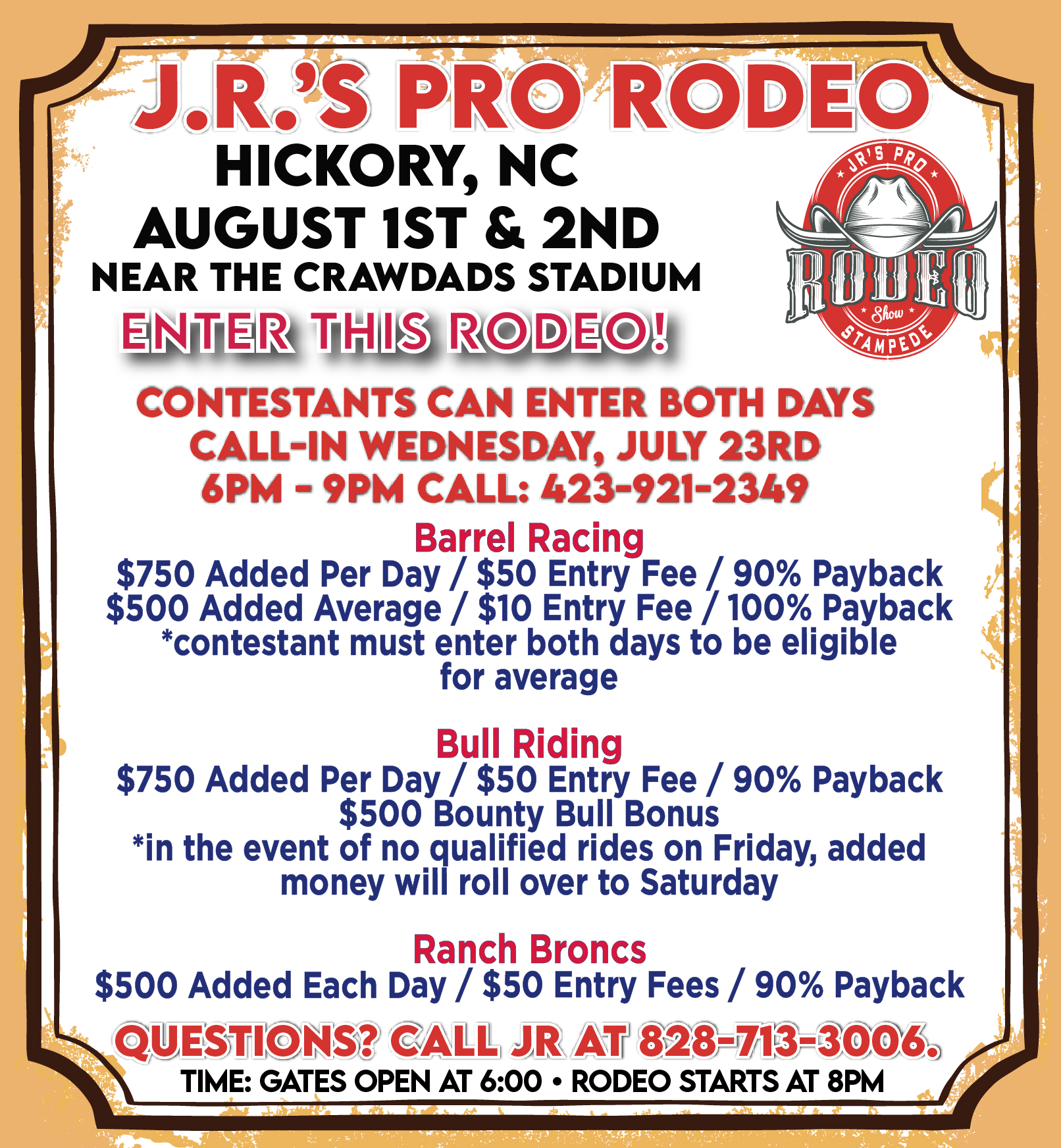 JR.s Pro Rodeo - 𝐄𝐧𝐭𝐞𝐫 𝐉𝐑’𝐒 𝐏𝐫𝐨 𝐑𝐨𝐝𝐞𝐨 𝐢𝐧 𝐇𝐢𝐜𝐤𝐨𝐫𝐲, 𝐍𝐂 ~... | Facebook