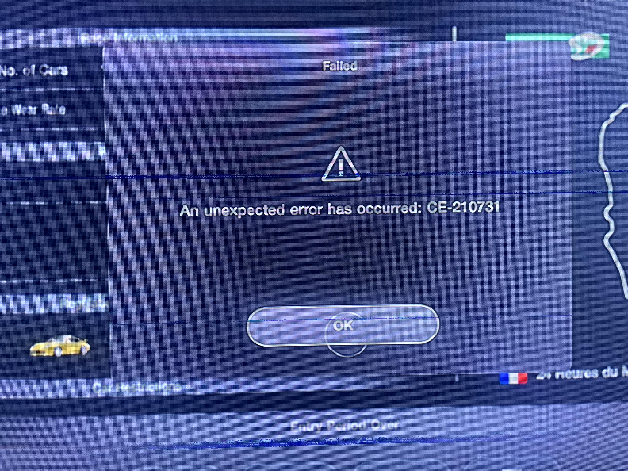 Any help with GT error CE-210381?