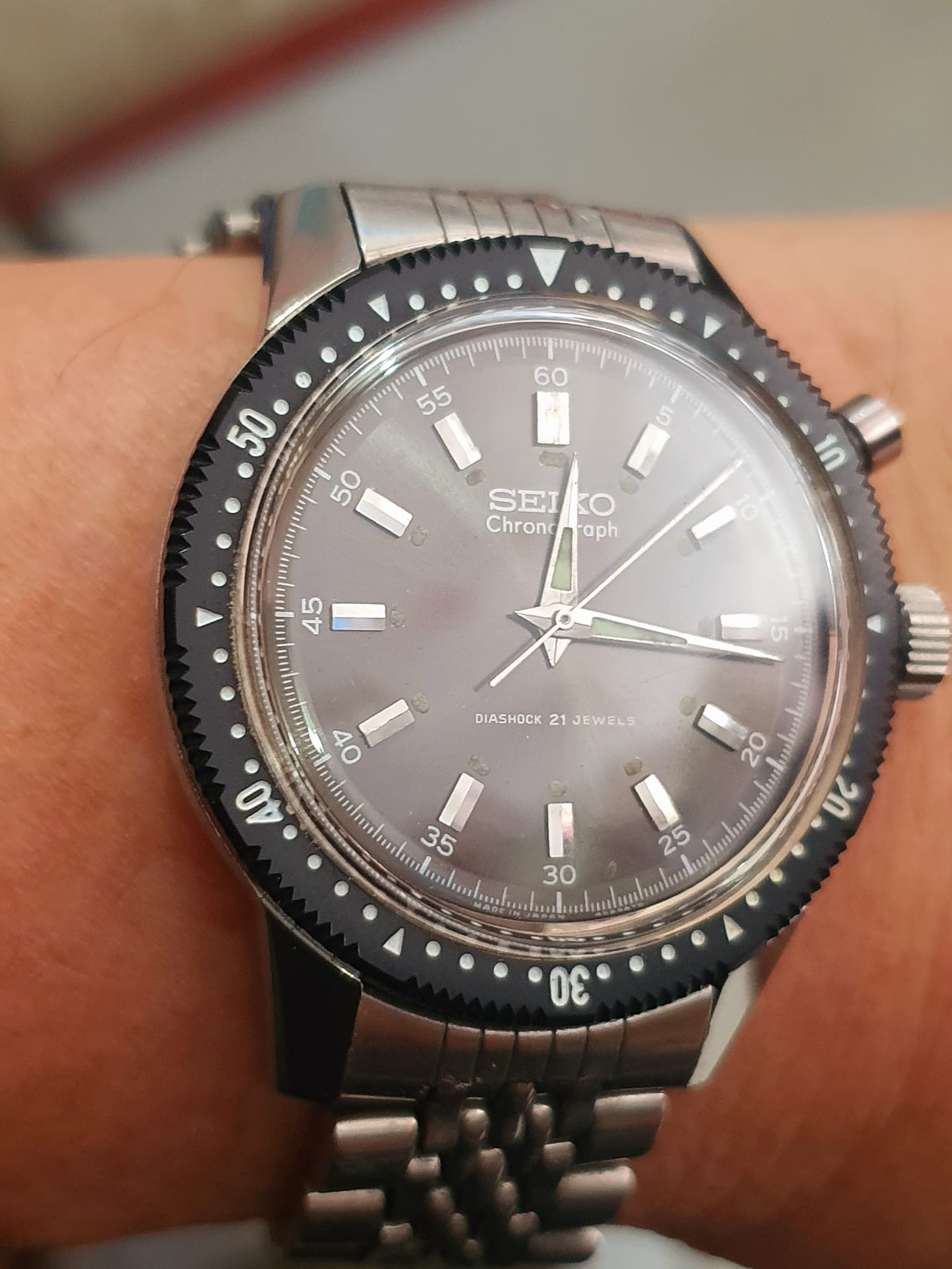 Otto Link 90周年ヴィンテージ現行モデル 7⭐︎ Seiko 45899 Olympic Tokyo 1964 watch with patina dial