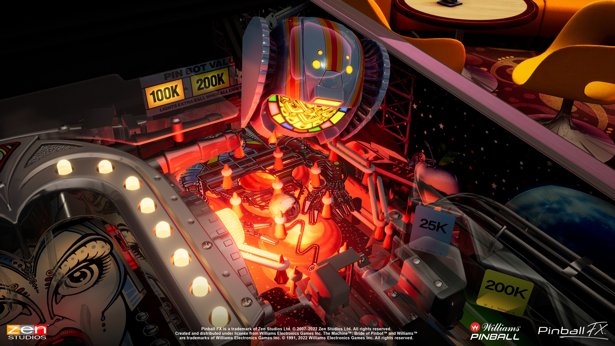 Pinball FX - Pin·Bot is also featured on William's Bride...