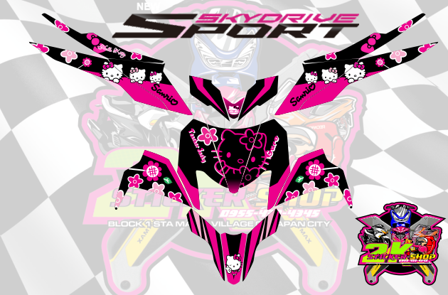 2K Sticker Shop - SKYDRIVE SPORT HELLO KITTY DECALS.....