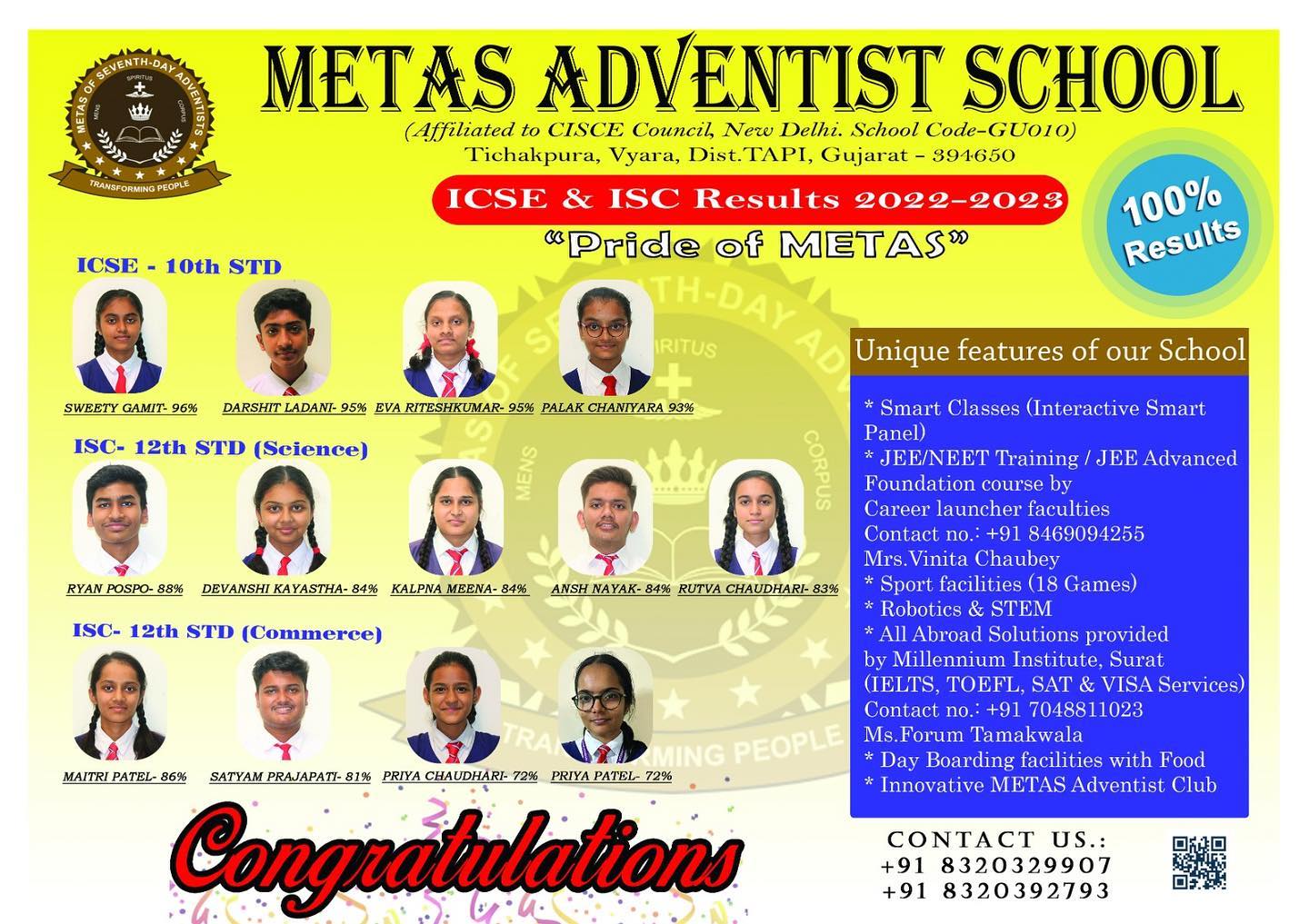Metas Adventist International School,Vyara