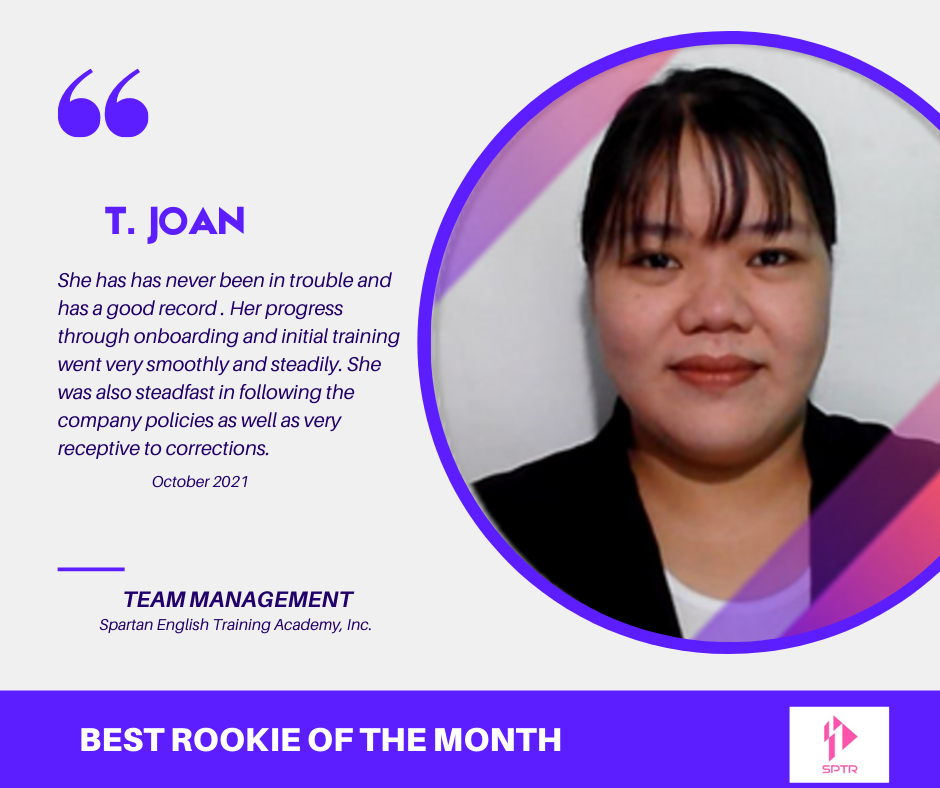 SPTR- Japan - BEST ROOKIE in OCTOBER 2021 ... | Facebook