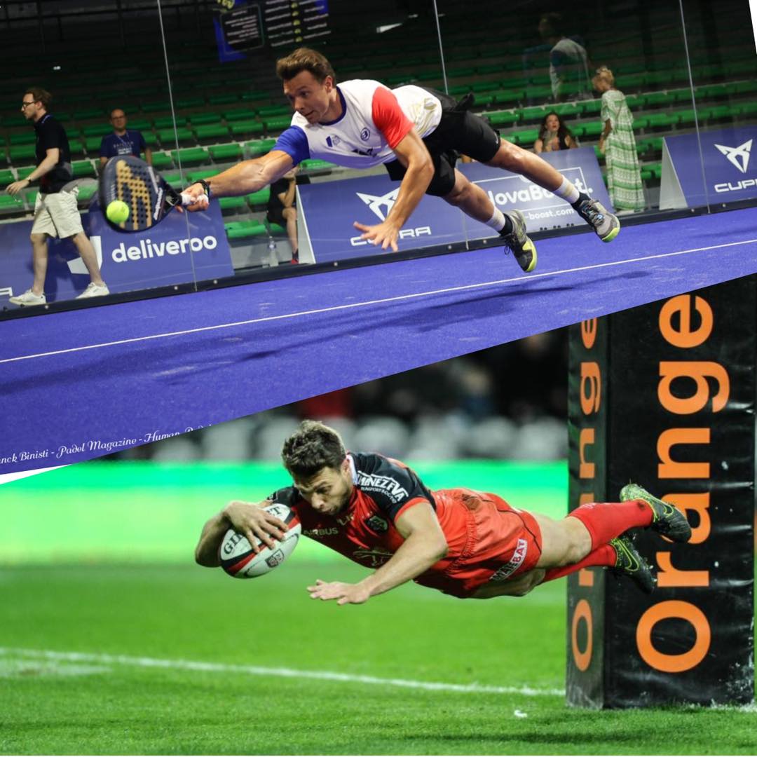 Padel - Vincent Clerc nous montre qu’on peut mélanger rugby et padel ...