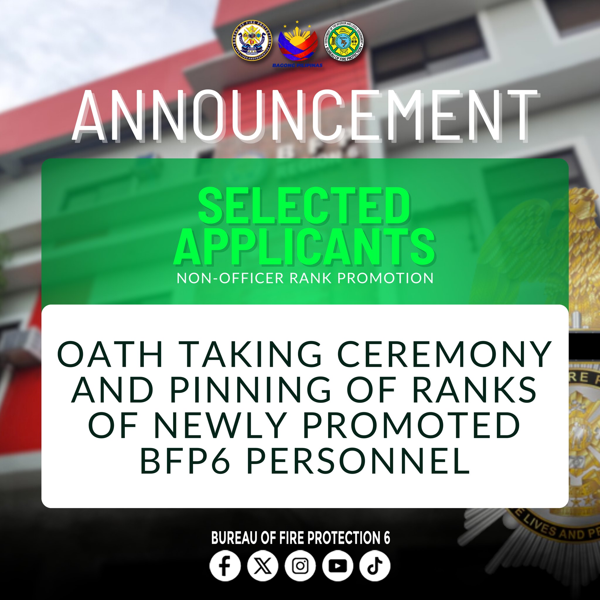 BFP R6 Iloilo Provincial Office-New Account