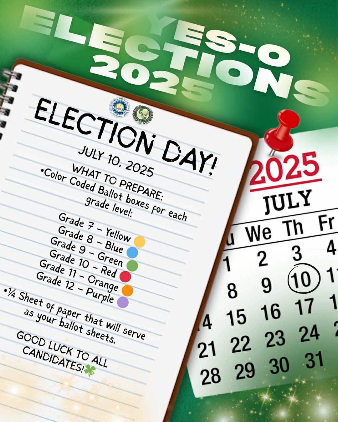 BTIHS - 🗳️ 𝐘𝐄𝐒-𝐎 𝐄𝐥𝐞𝐜𝐭𝐢𝐨𝐧𝐬 𝟐𝟎𝟐𝟓 🌱 It's election day! Let’s vote for the ...