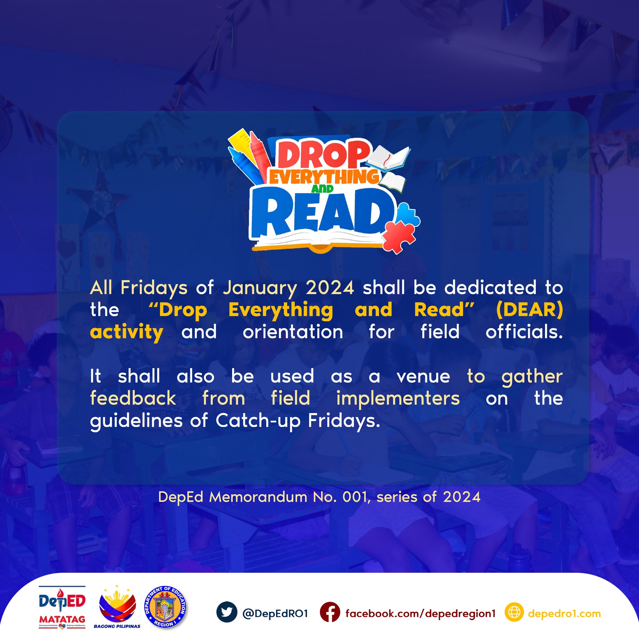 DepEd Region I - Know more about #𝐂𝐚𝐭𝐜𝐡𝐔𝐩𝐅𝐫𝐢𝐝𝐚𝐲𝐬 In line... | Facebook