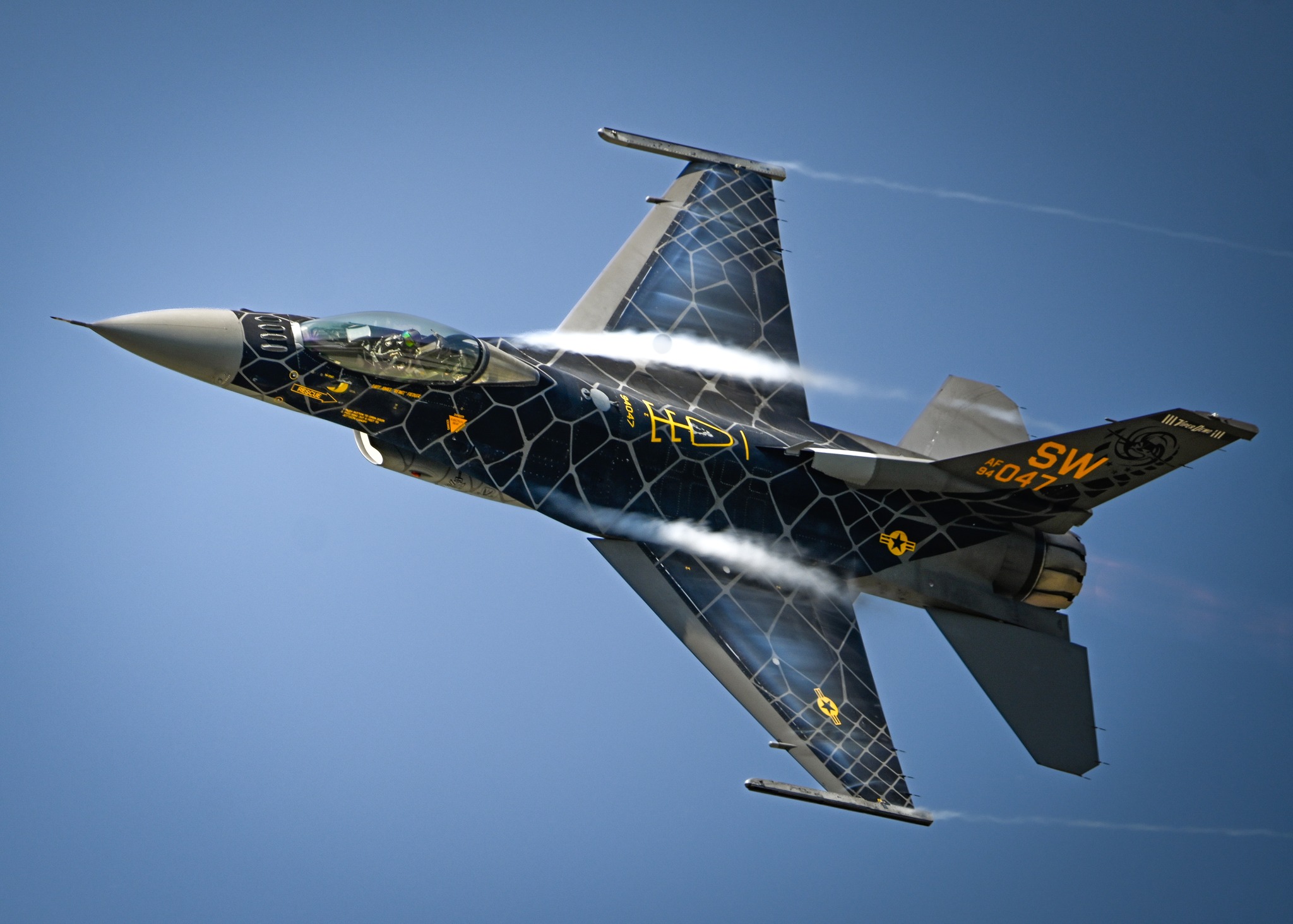 F-16 50th anniversary flight demonstration colors