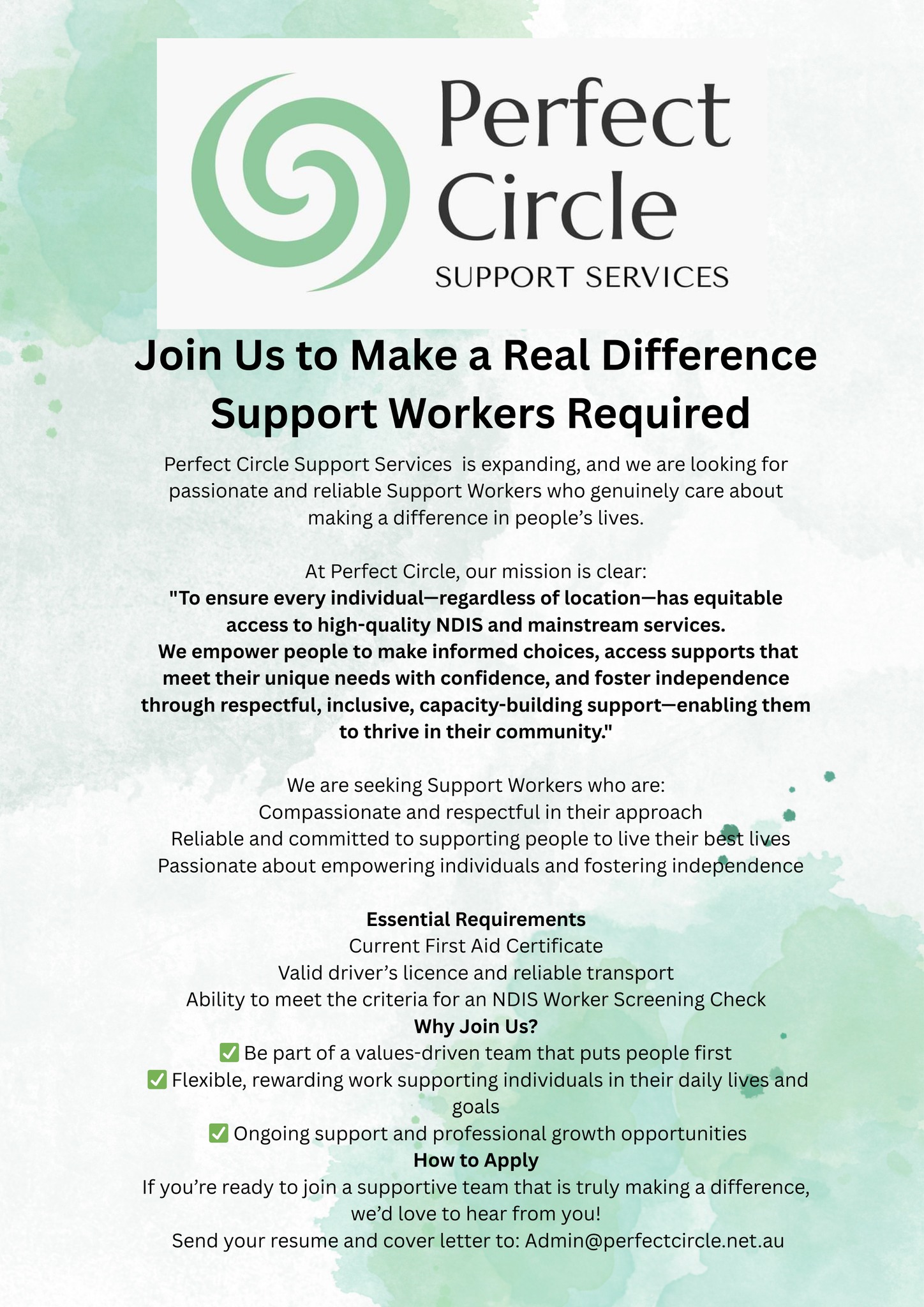 Perfect Circle Support Services | Mount Gambier SA